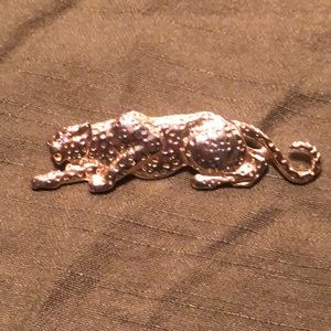 Jaguar Gold Tone Brooch